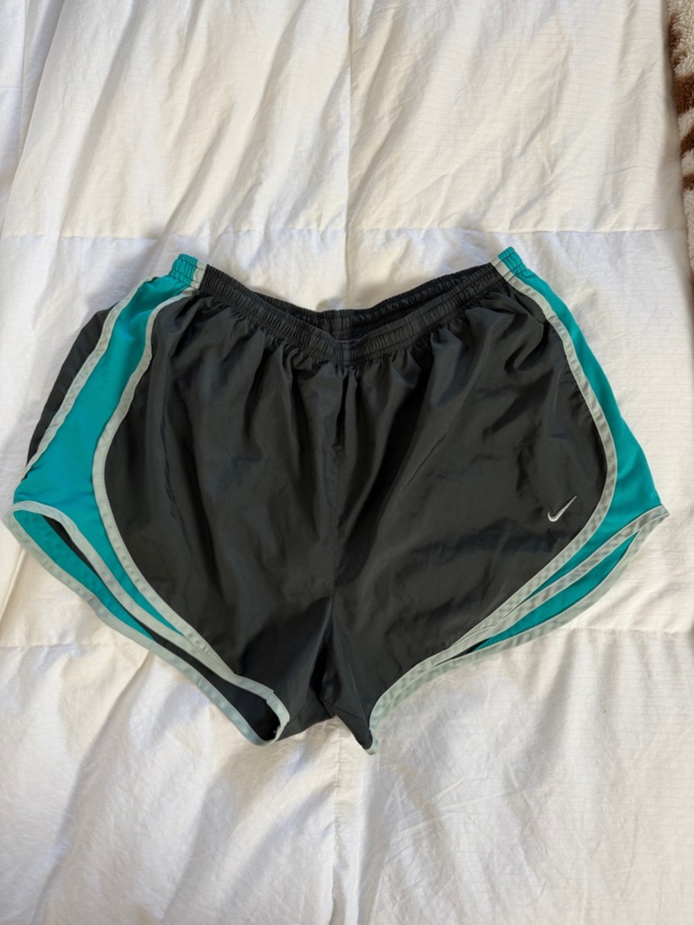 Nike Tempo- Dry Fit Women's Black Shorts with Teal Accent